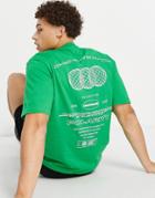 River Island Regular Fit Prologue Print T-shirt In Green