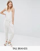 Y.a.s Tall Minna Cami Strap Jersey Relaxed Jumpsuit - Cream