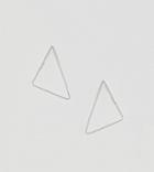 Asos Design Triangle Hoops In Sterling Silver - Silver