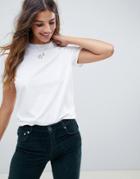Asos Design T-shirt With Tiny Star Print - White