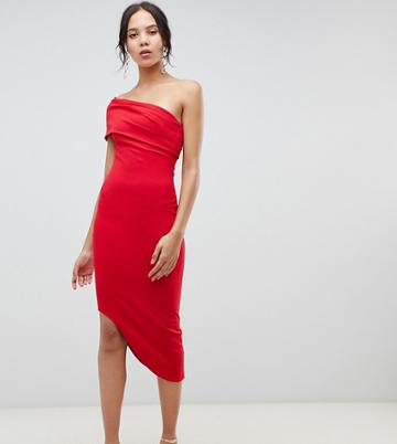 City Goddess Tall Asymetric Bodycon Dress - Red