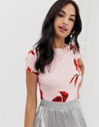 Ted Baker Dillia Fantasia Fitted T-shirt - Pink