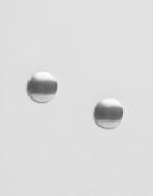 Pieces Miebe Metallic Stud Earrings - Silver
