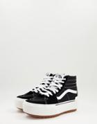 Vans Sk8-hi Stacked Sneakers In Black/white