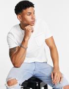 Asos Design White T-shirt With Pocket Detail
