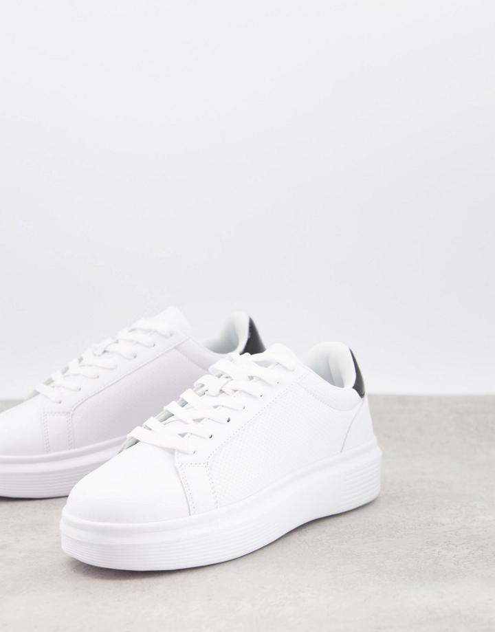 Truffle Collection Minimal Chunky Sneakers In White