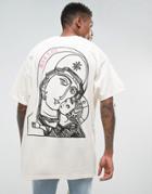 Hnr Ldn Oversized Back Print T-shirt - Beige