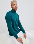 Night Addict Roll Neck Sweater - Green