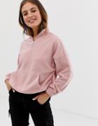 New Look Half Zip Polar Fleece In Pink - Pink