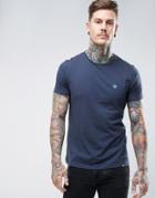 Pretty Green Mitchell Crew Neck T-shirt In Navy - Navy