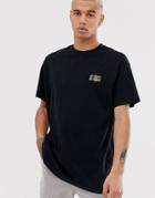 Due Diligence T-shirt With Chest Logo In Black - Black