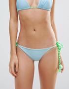 Lolli Cheeky Cut Bikini Bottoms With Rope Tie - White