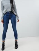 Only Boom Mid Rise Skinny Jeans - Blue