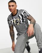 Nike Football Dri-fit Academy All Over Print T-shirt Black And White
