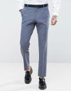 Selected Homme Slim Wedding Suit Pants With Stretch - Blue