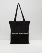 Asos Tote Bag With Societe Numerique Print - Black