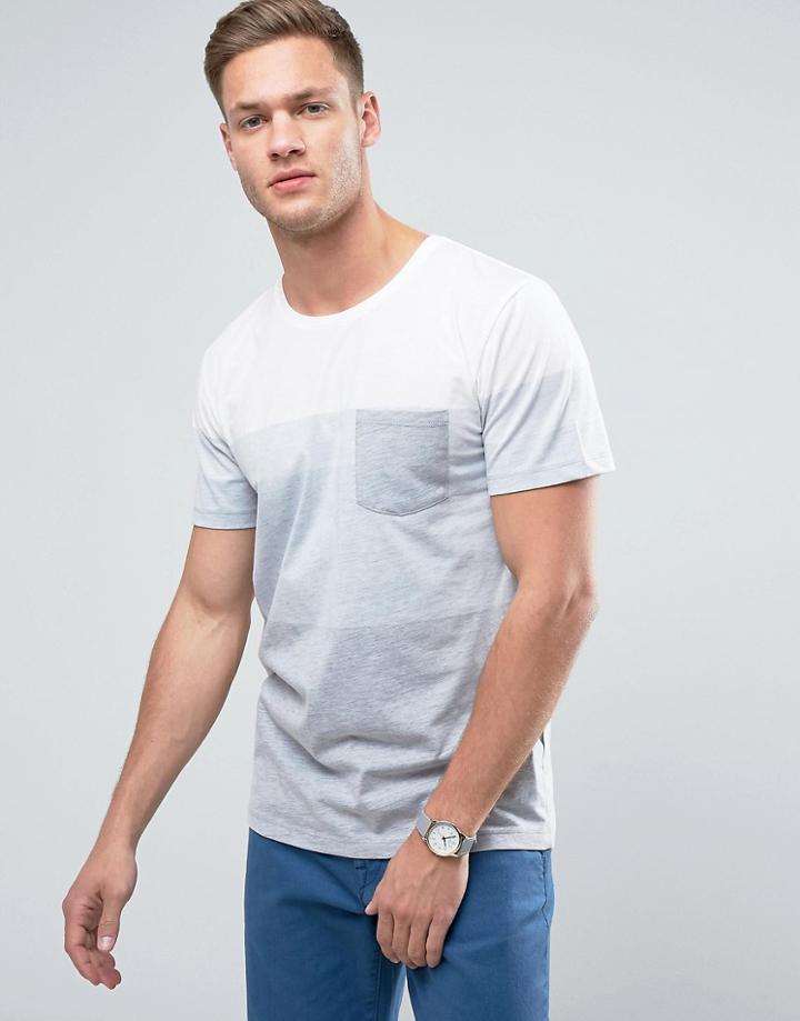 Redefined Rebel T-shirt In Gradient Stripe - Navy