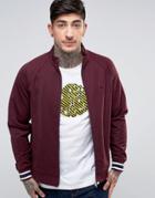 Pretty Green Forston Track Jacket In Burgun - Red