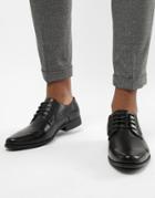 Asos Design Derby Shoes In Black Faux Leather