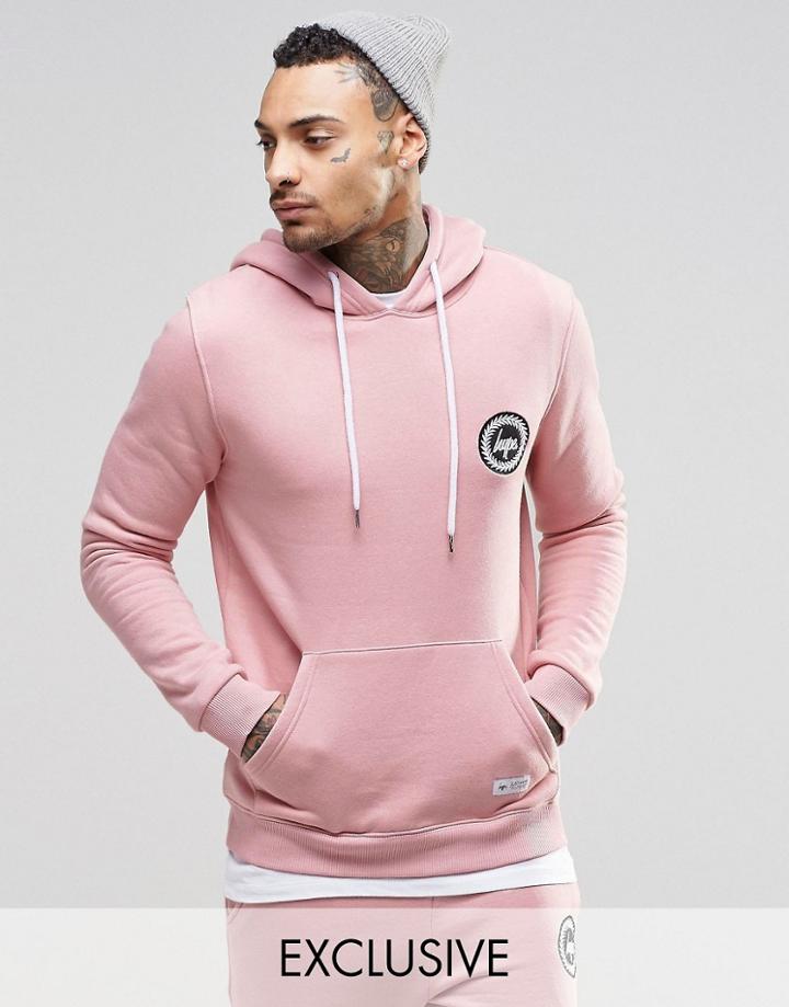 Hype Hoodie With Crest Logo - Pink