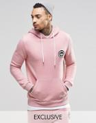 Hype Hoodie With Crest Logo - Pink