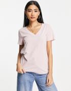 Madewell V Neck T-shirt In Pink