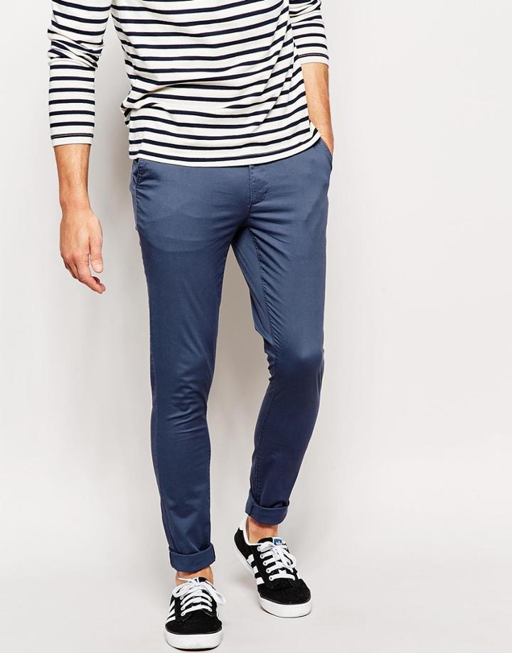 Asos Extreme Super Skinny Chinos - Petrol