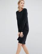Dr Denim Long Sleeve Jersey Dress - Black