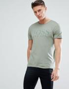 Boss Garment Dyed T-shirt In Khaki - Green