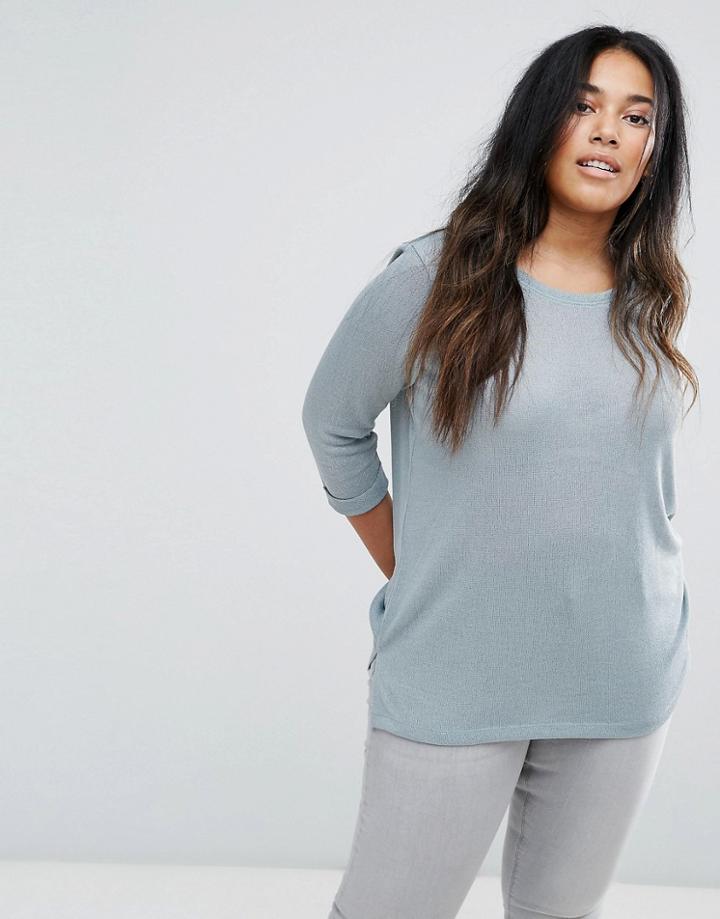 Junarose Lightweight Knitted Sweater - Blue