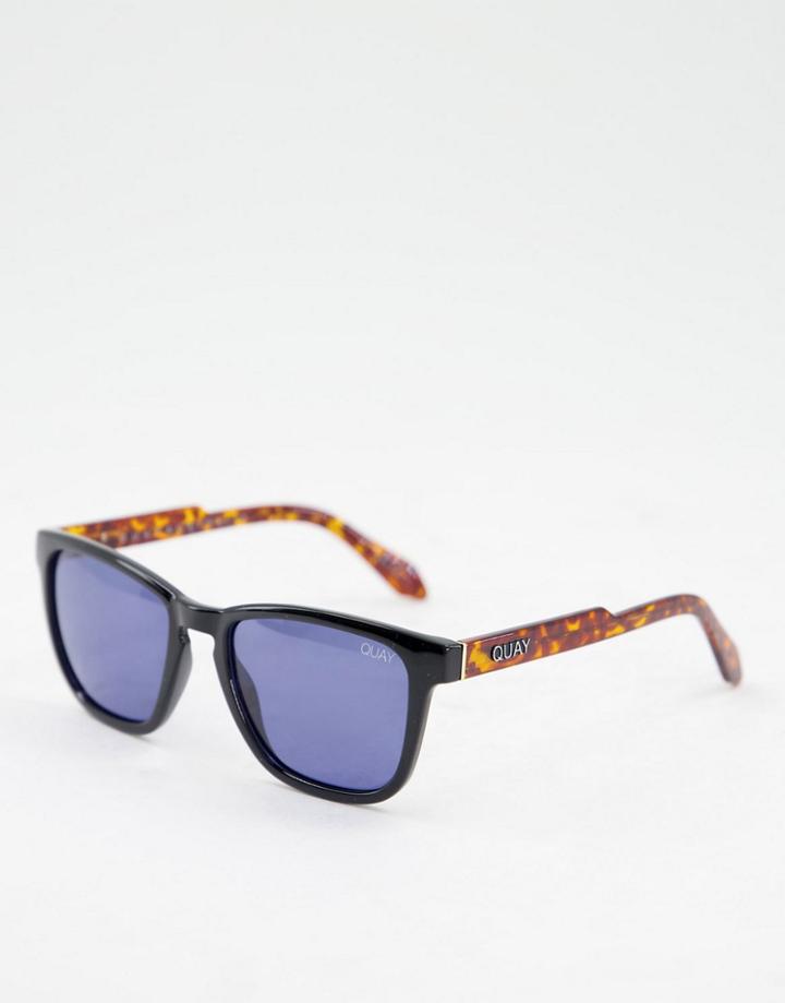 Quay Square Sunglasses In Black