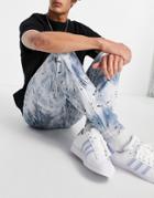 Sixth June Jersey Set Sweatpants In Blue Tie Dye With Bandana Print-blues