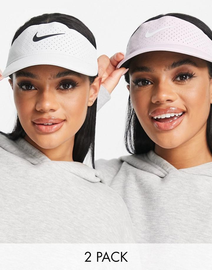 Nike Court Dri-fit Aero Advantage Visor In Pale Pink
