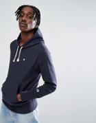 Champion Hoodie With Small Logo In Navy - Navy
