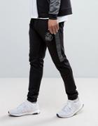 Kings Will Dream Skinny Joggers In Black With Contrast Panel - Black