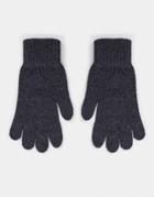 Asos Design Touch Screen Gloves In Recycled Polyester In Charcoal Gray-grey