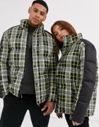 Another Influence Unisex Check Padded Jacket