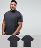 Replika Plus 2 Pack Gray T-shirt In 100% Cotton - Gray