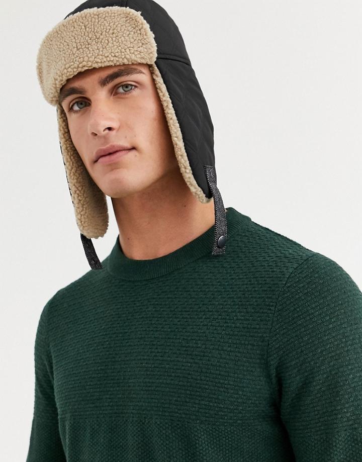 Ted Baker Alfred Trapper Hat In Black