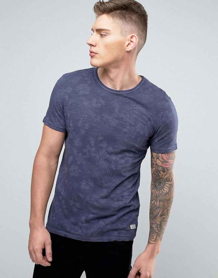 Jack & Jones Vintage T-shirt With All Over Print - Blue