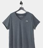 Under Armour Plus Training Tech V Neck T-shirt In Gray-grey