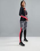 Elle Sports Color Pop Print Gym Leggings - Black