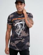 Good For Nothing Gothic Tour T-shirt In Camo - Green