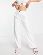 Jdy Wide Leg Tailored Pants In White