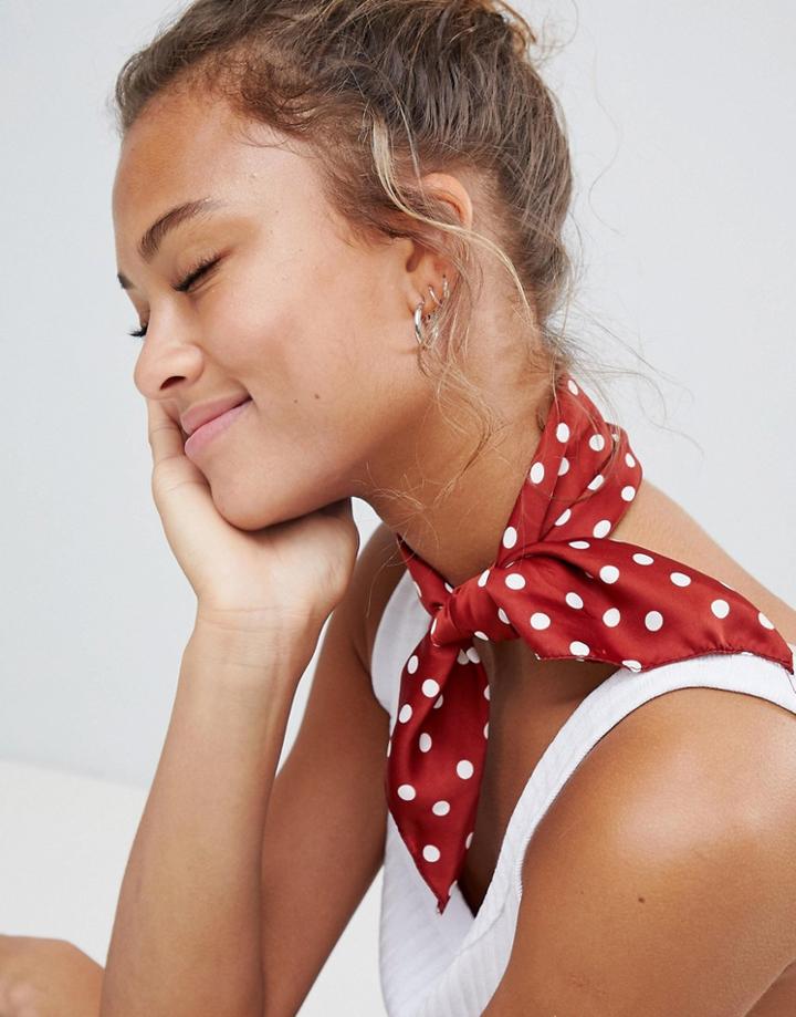 Bershka Polka Dot Scarf - Multi