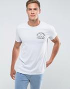 Abercrombie & Fitch Slim Fit T-shirt Print Logo In Greyblue - Blue