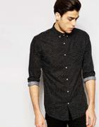 Adpt Shirt With All Over Print - Black