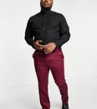 Twisted Tailor Draco Plus Skinny Suit Pants In Burgundy-red