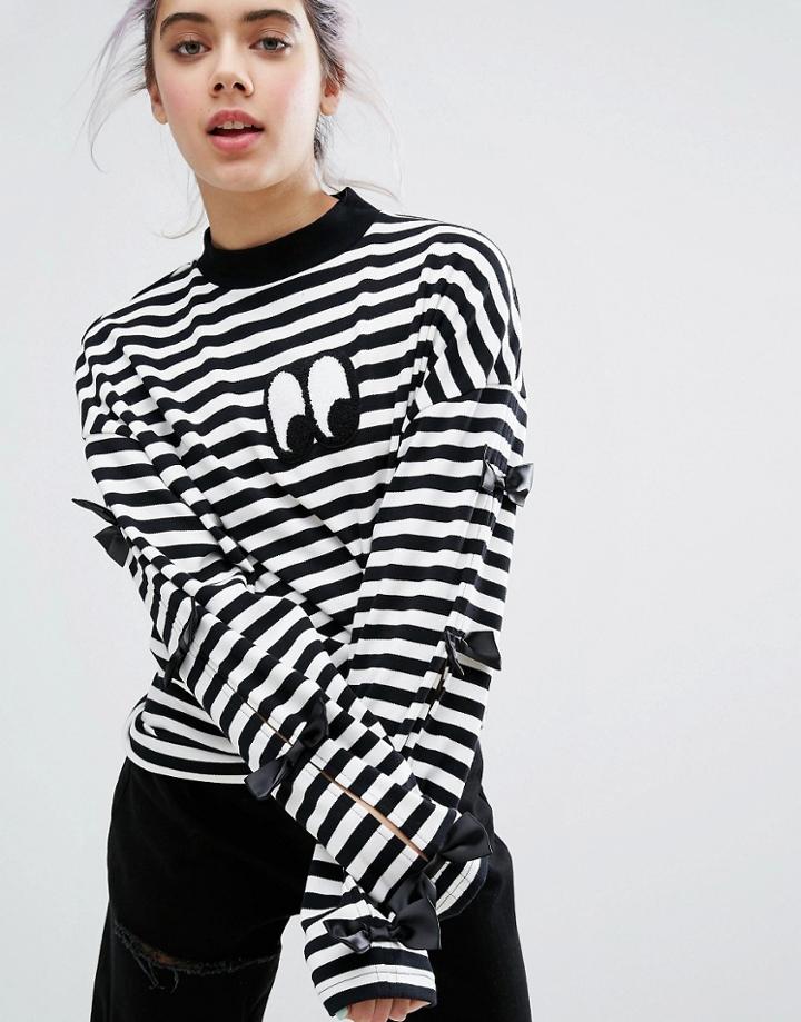 Lazy Oaf Bow Tie Long Sleeve T-shirt - Multi