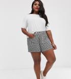 Asos Design Curve Gingham Mom Short-multi